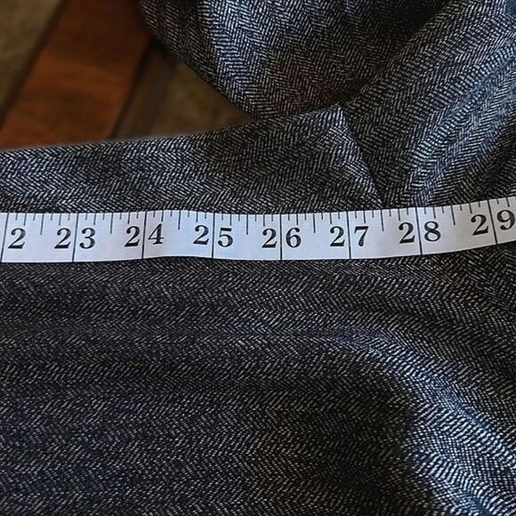 Vtg Y2K Precis charcoal grey herring bone wide leg dress pants - Picture 10 of 11